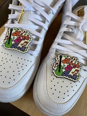 2" Vintage 90s Rock N Roll Shoe Clips Pair